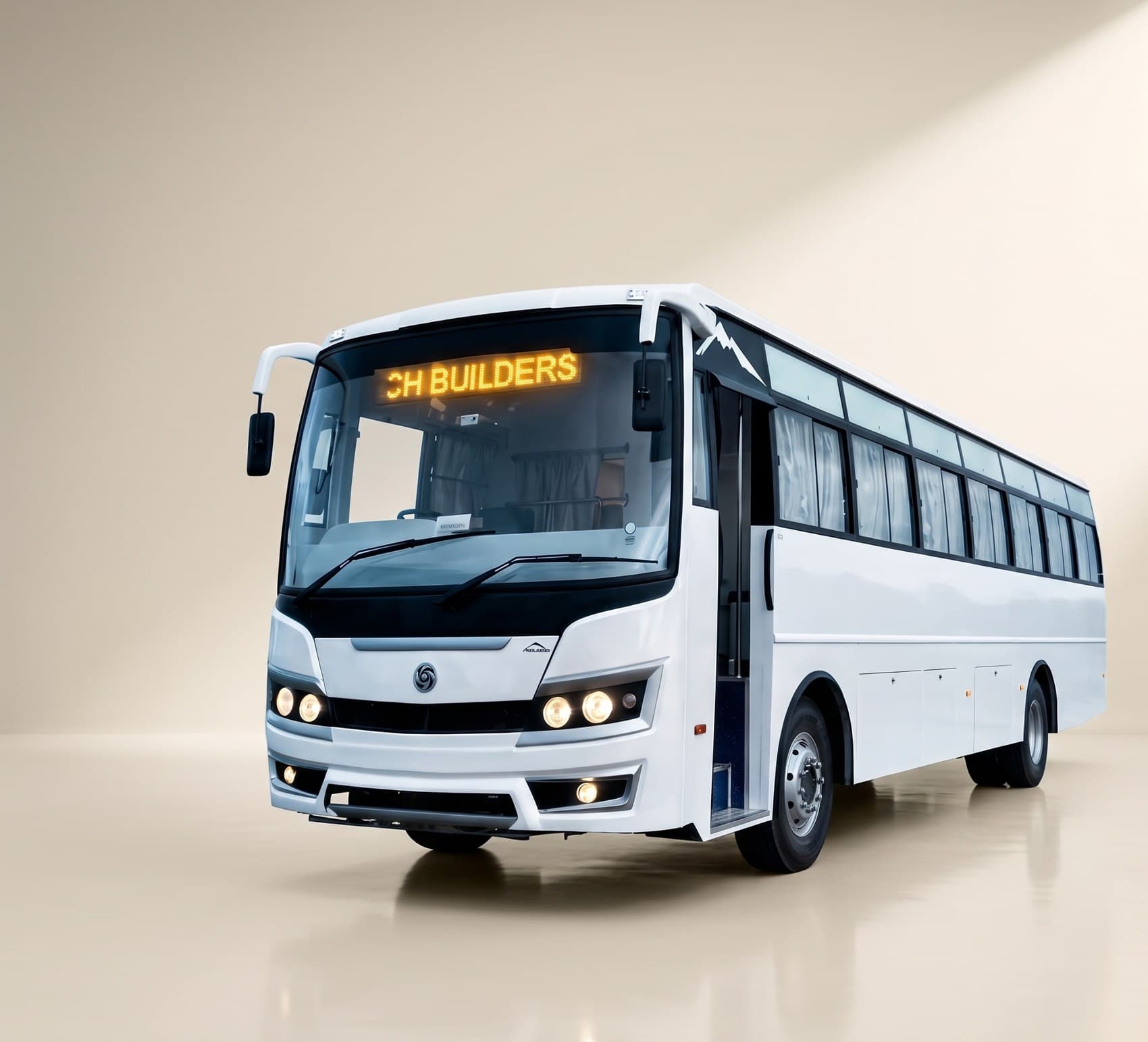 Kailash white coach bus